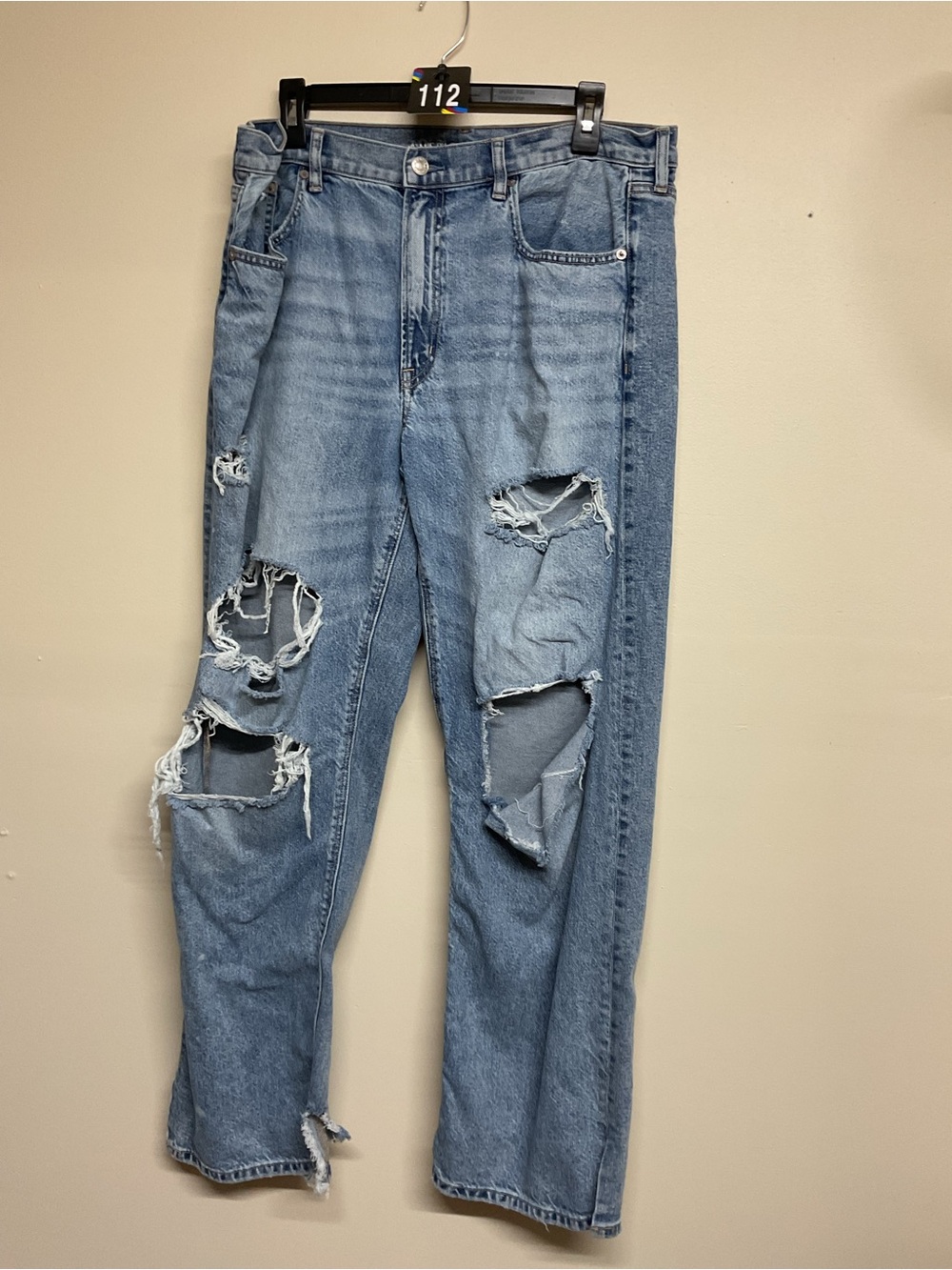 American Eagle Outfitters Light Blue Distressed Boyfriend Jeans